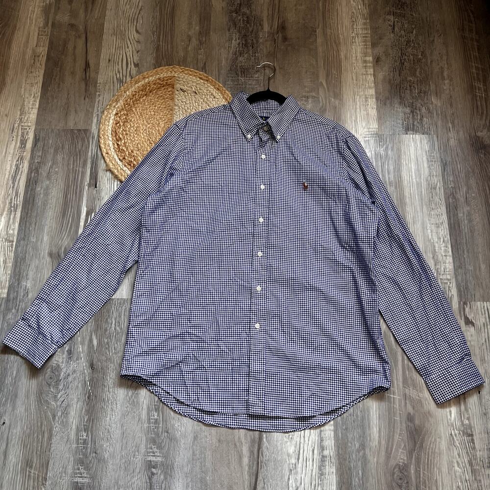 RALPH LAUREN Pony Gingham Check Long-Sleeve Button-Down Shirt